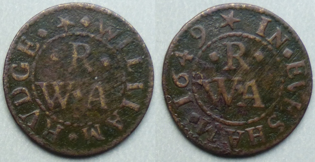 Evesham, William Rudge 1649 farthing